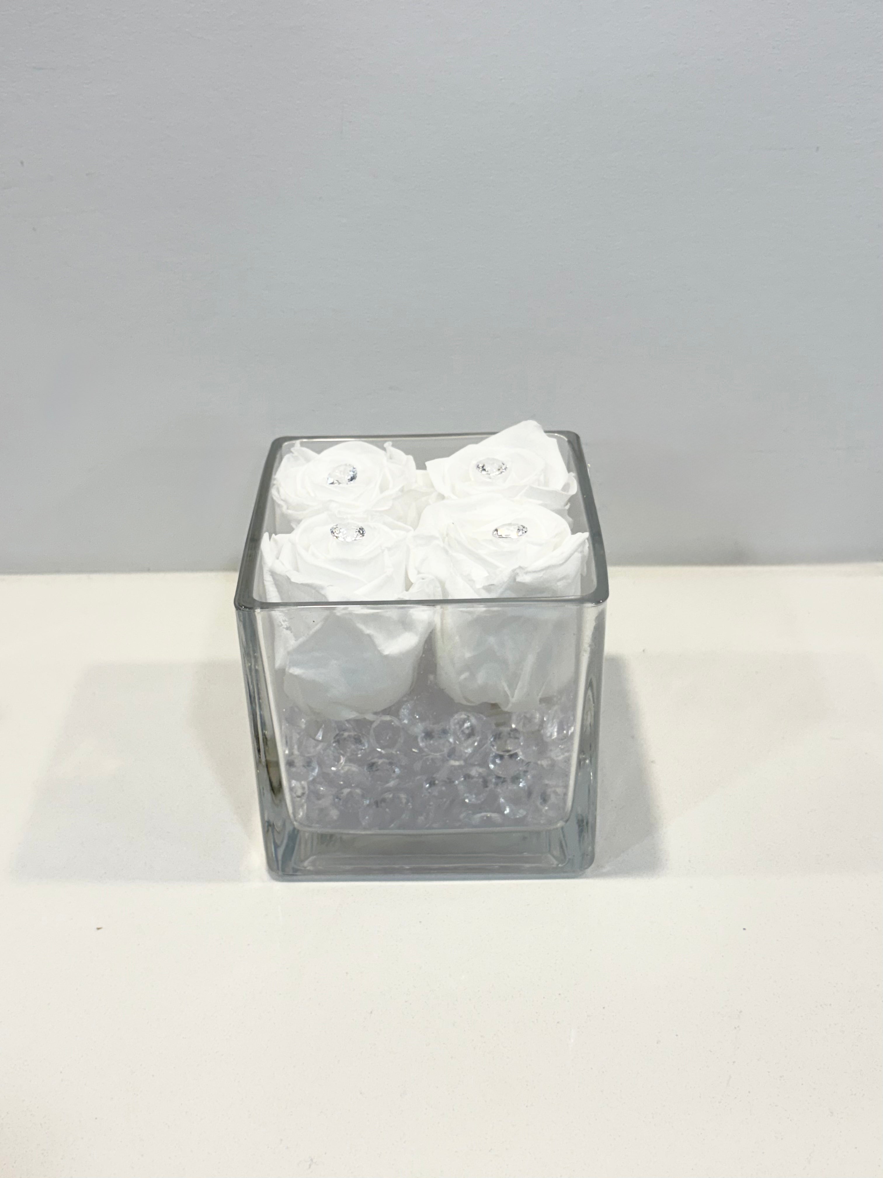 Four Ever Roses – Square Vase